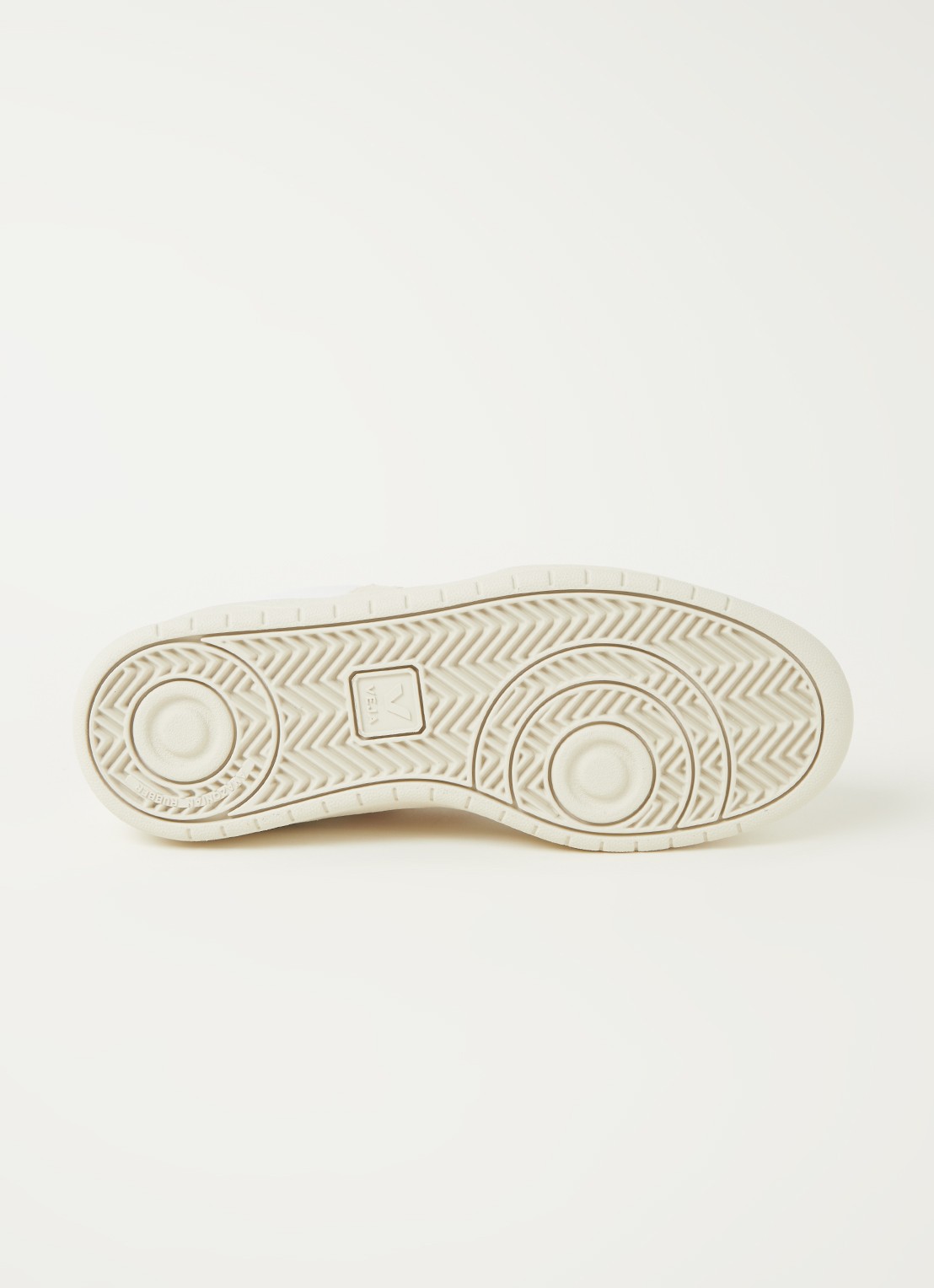 Veja V-12 sneaker van leer met suède details - detail 5 beige