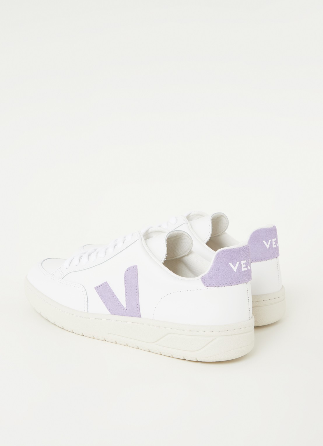 Veja V-12 sneaker van leer  - detail 3 wit