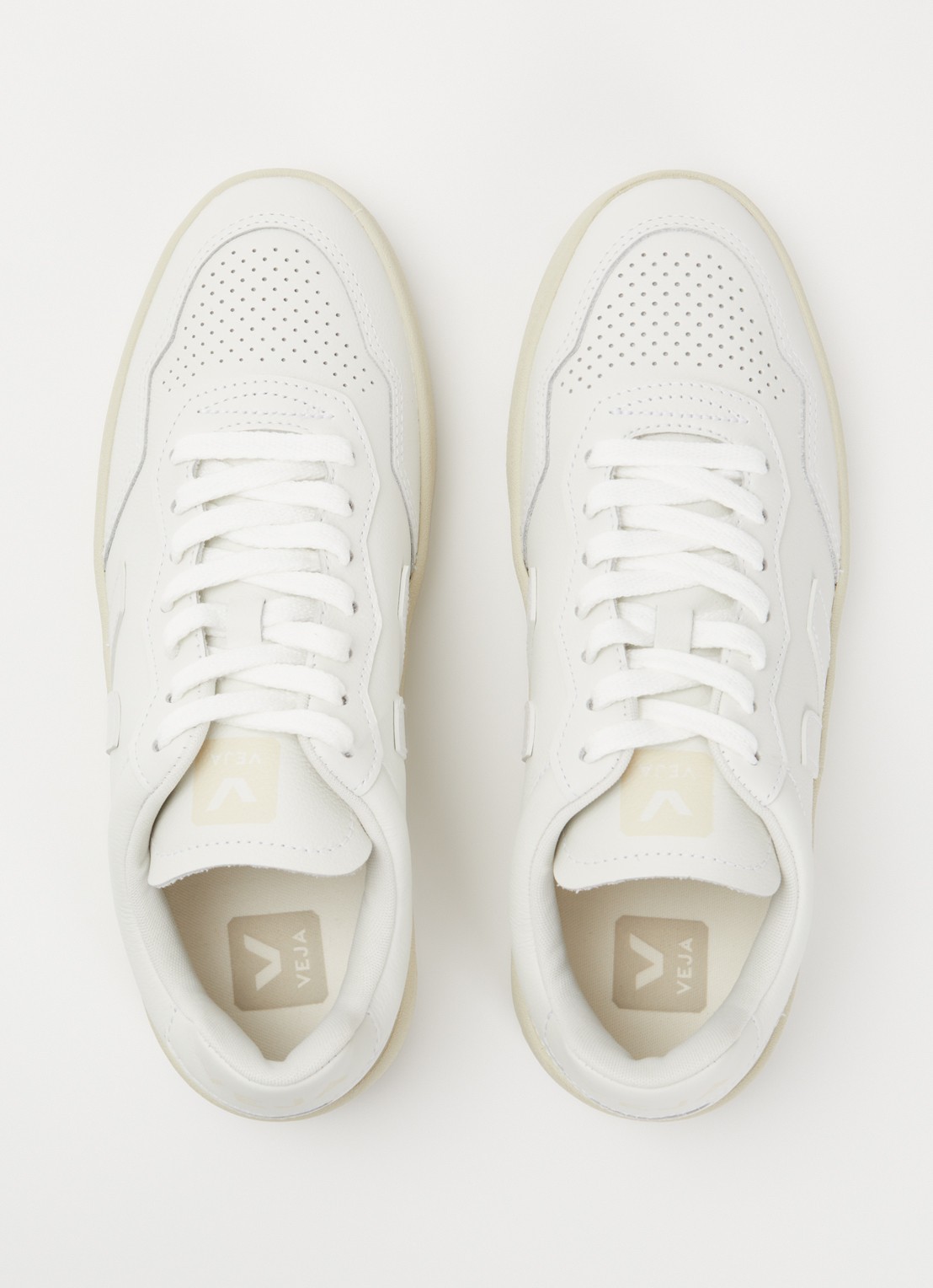 Veja V-90 sneaker van leer - detail 5 wit