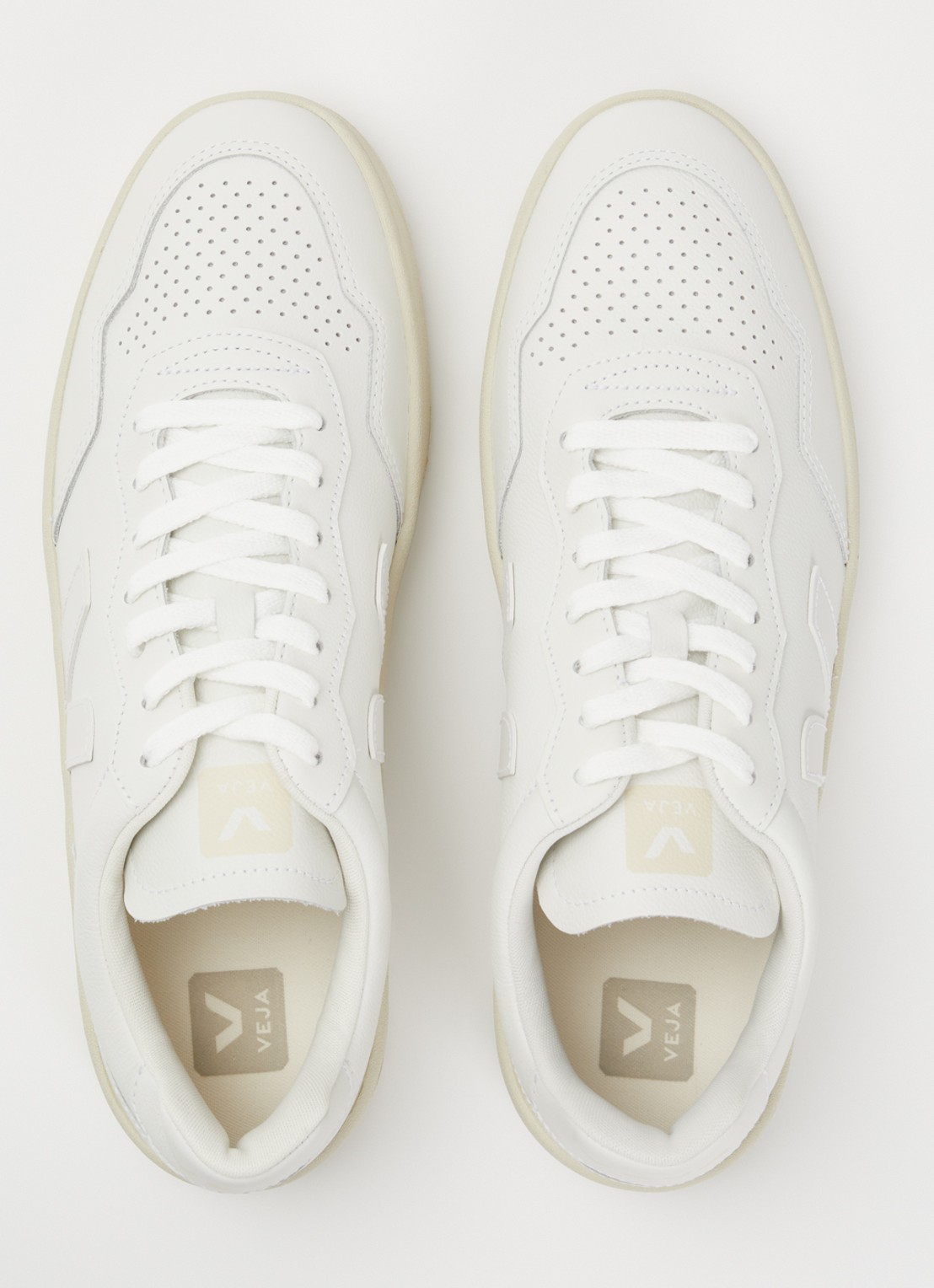 Veja V-90 sneaker van leer - detail 5 wit