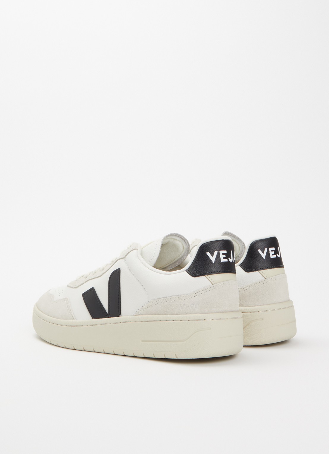 Veja V-90 sneaker van leer - achterkant 6 wit