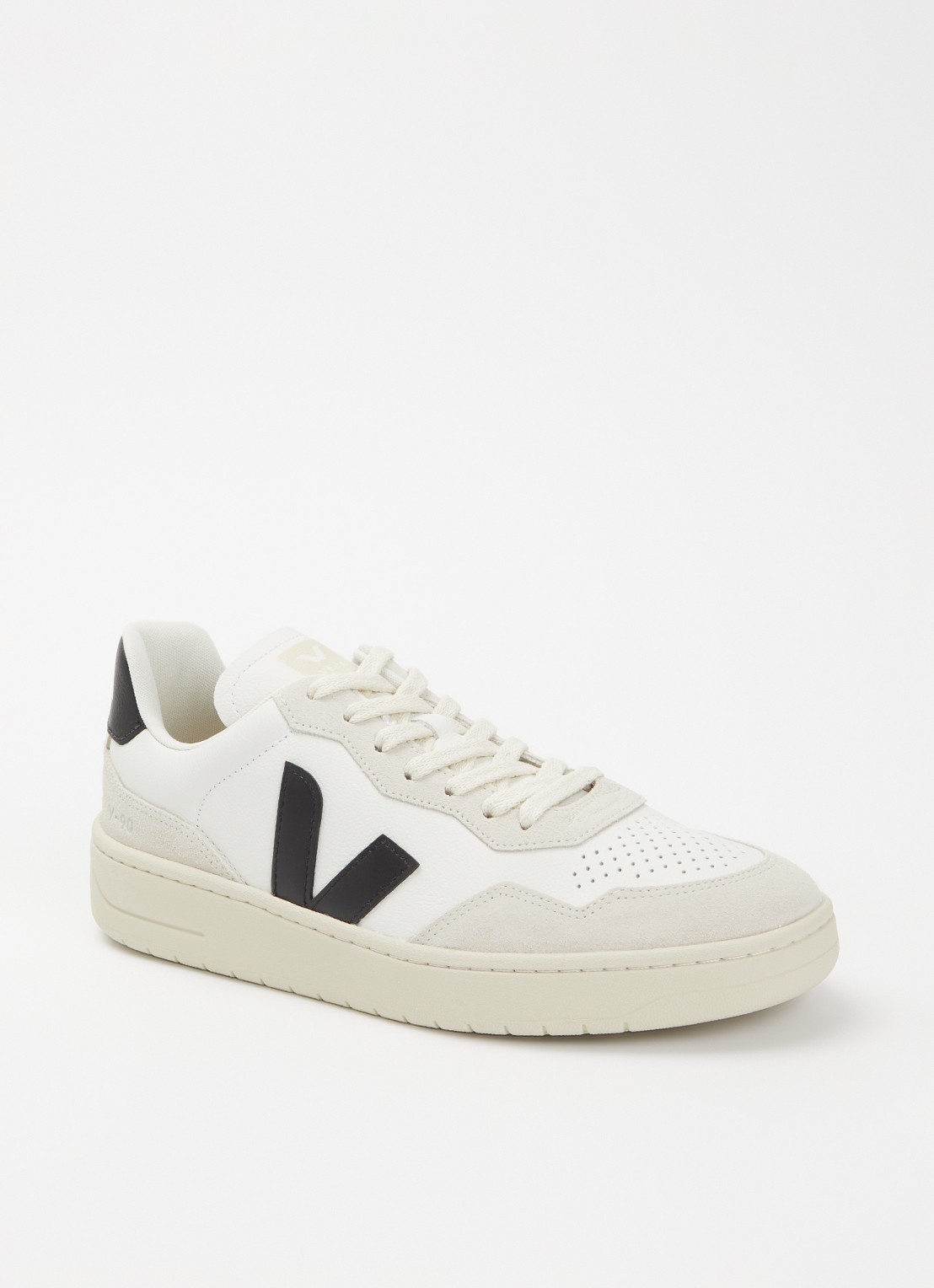 Veja V-90 sneaker van leer - voorkant 4 wit