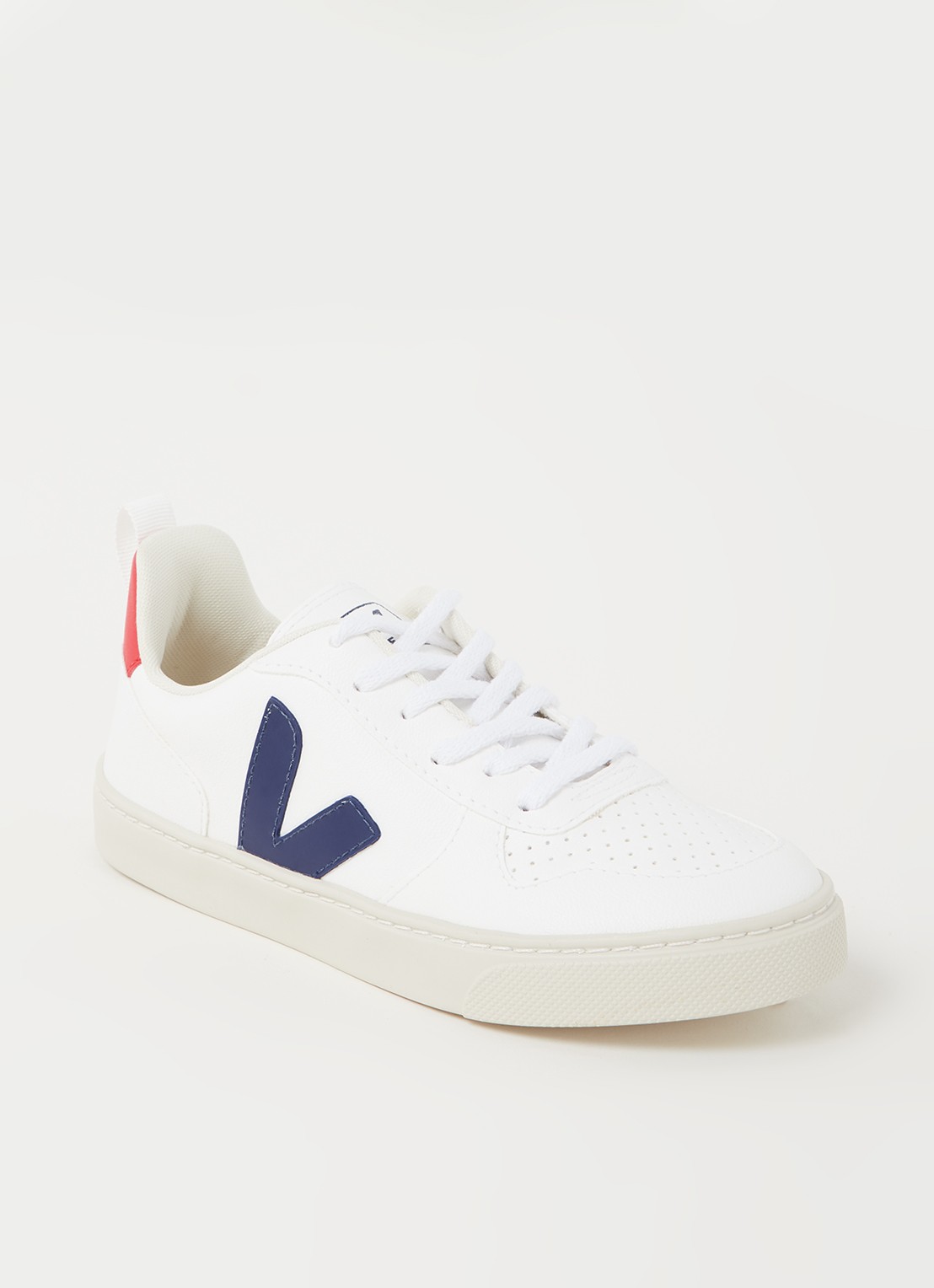Veja V10 sneaker van leer - voorkant wit