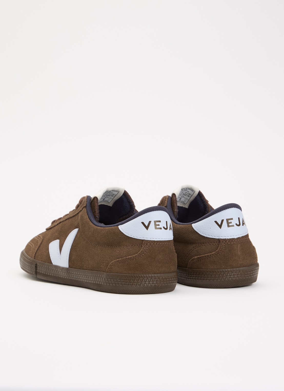 Veja Volley Eagle Swan sneaker van suède met details van leer - achterkant bruin