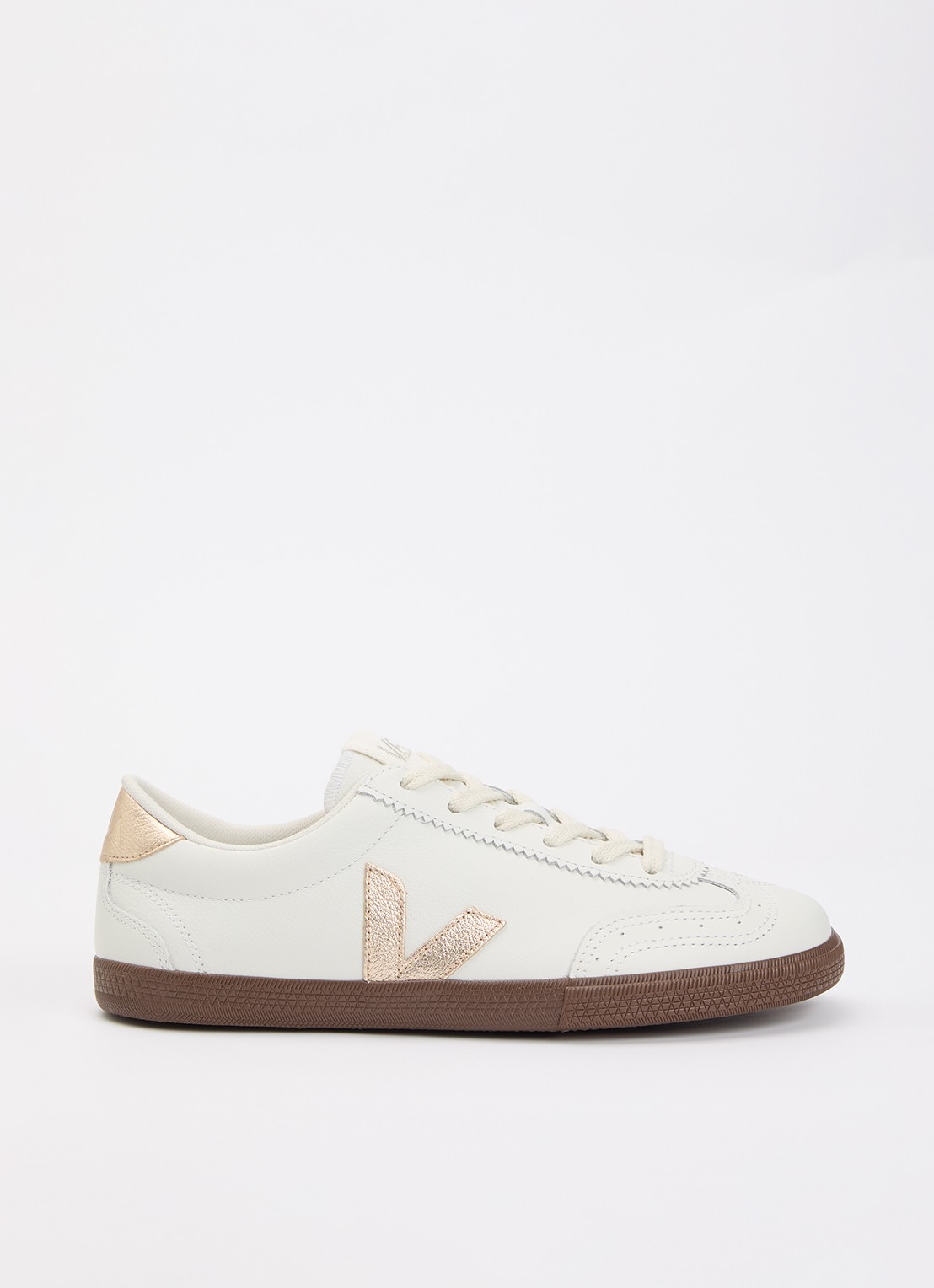 Veja Volley sneaker van leer   - voorkant 2 wit