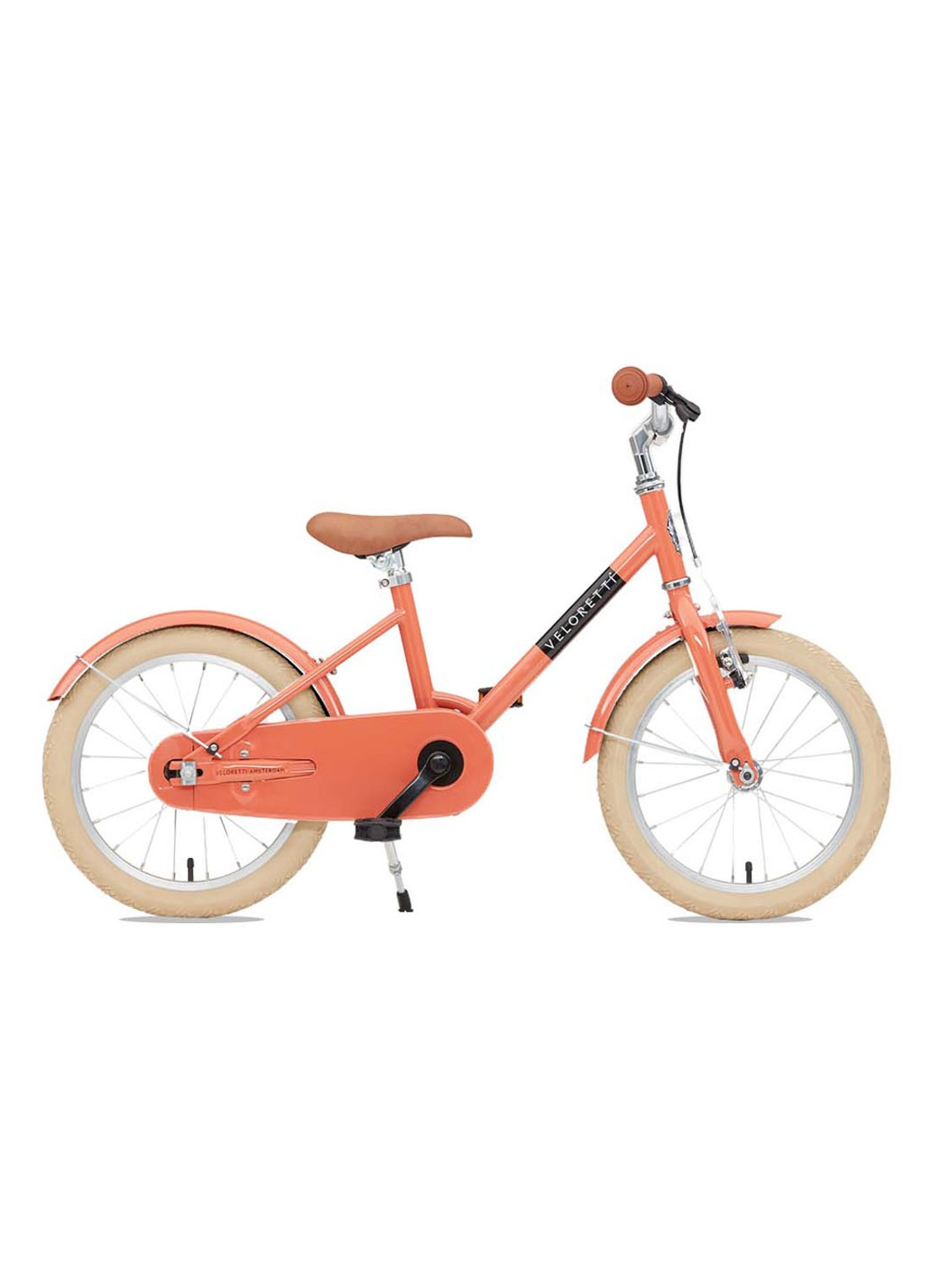 Veloretti Maxi Blazing Salmon fiets 16 inch - voorkant koraalroze