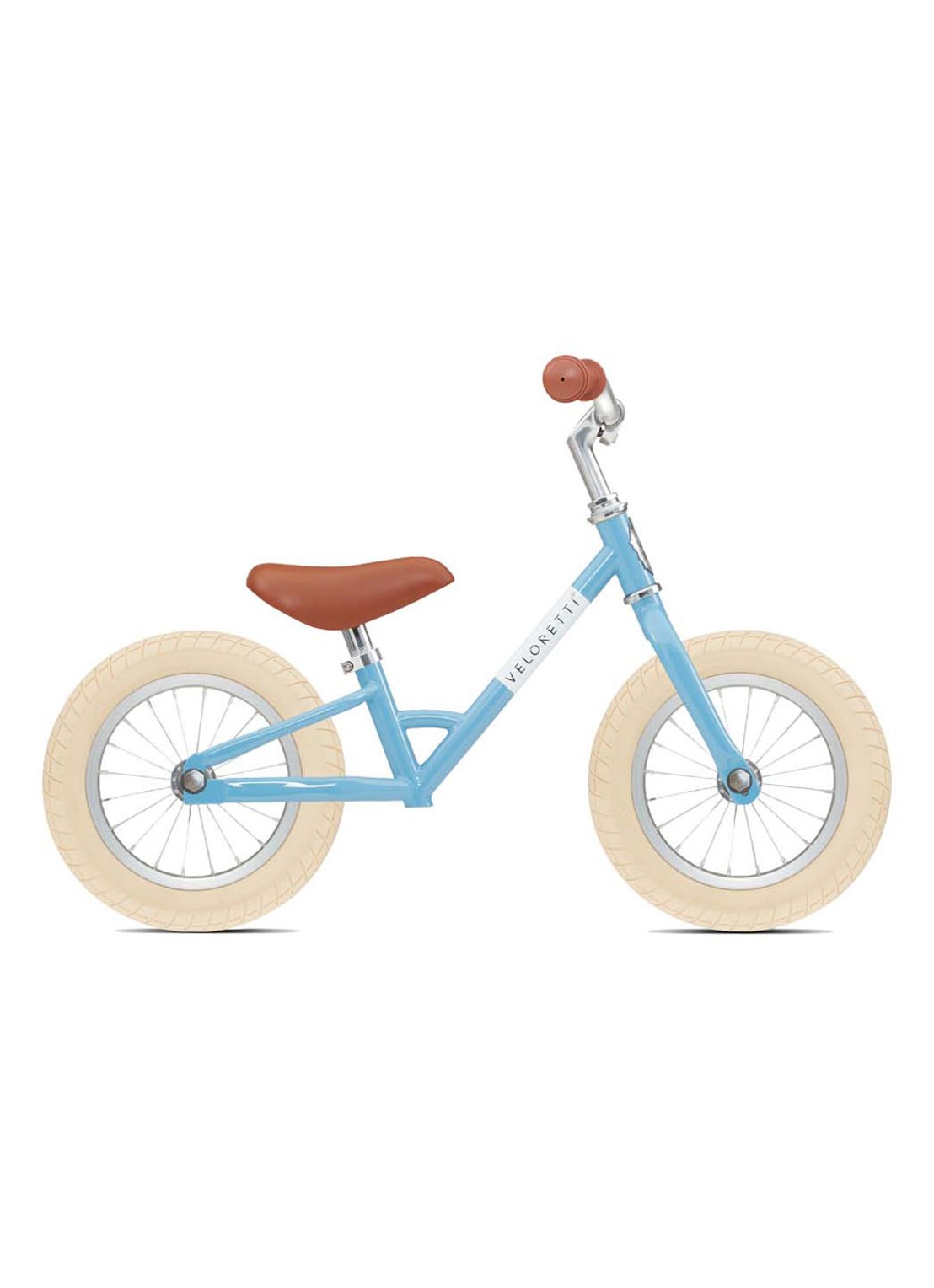 Veloretti Mini 12 inch Havana Blue loopfiets - voorkant lichtblauw