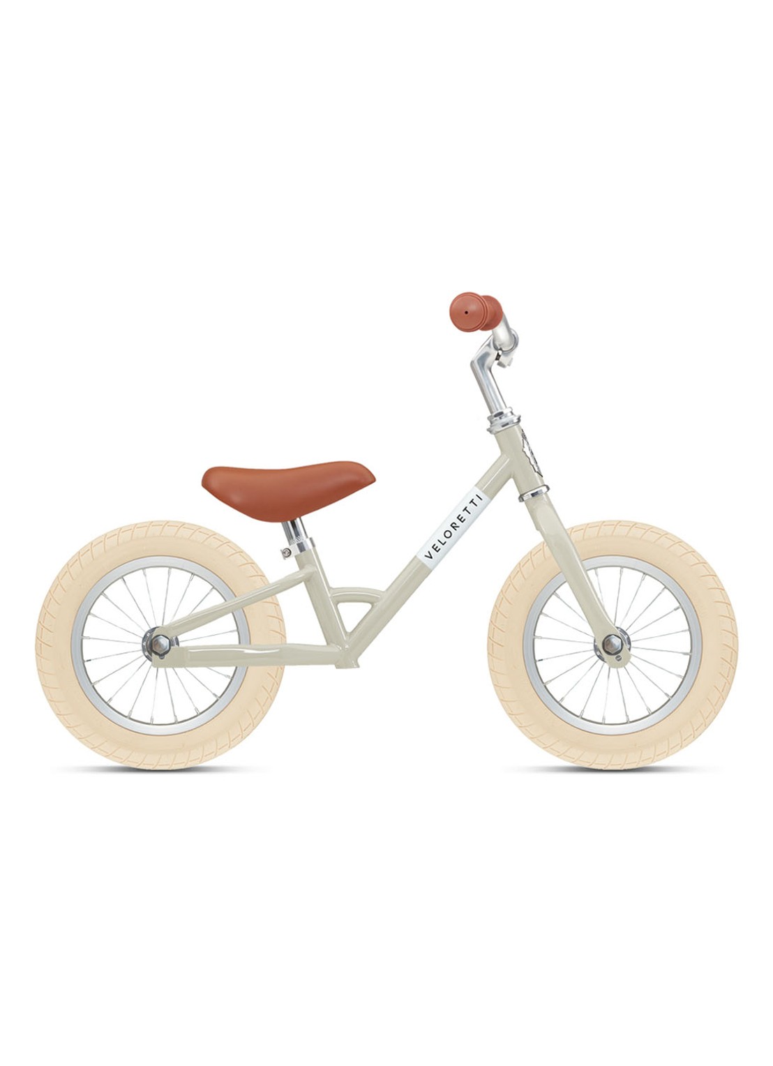 Veloretti Mini 12 inch Pebble Grey loopfiets - voorkant undefined