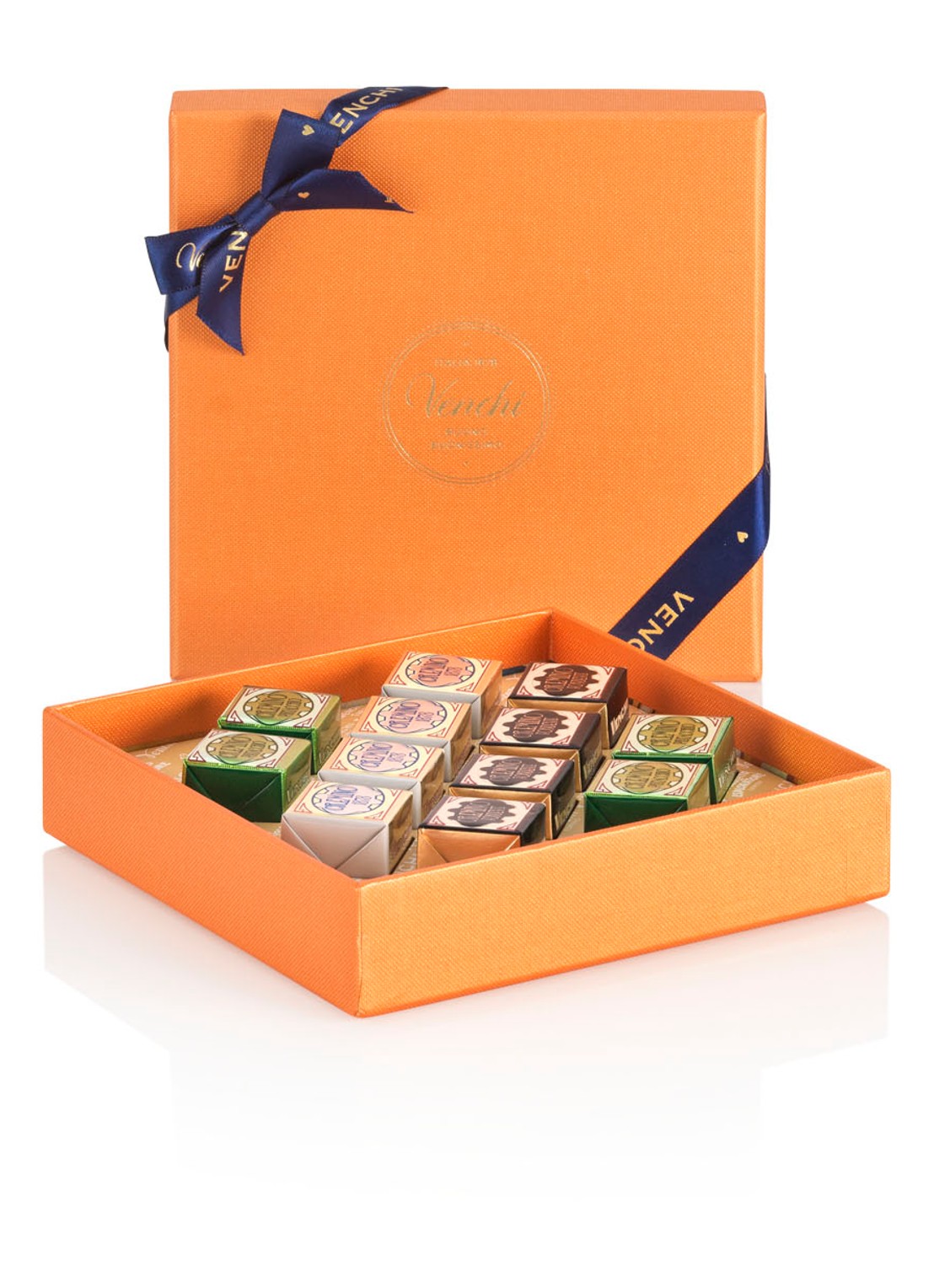 Venchi Chocolade Murrine Cremini giftbox 127 gram - voorkant 3 multicolor