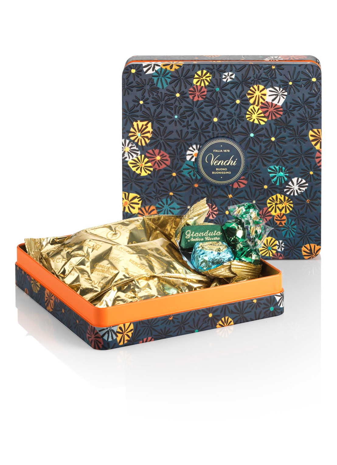 Venchi Chocolade Murrine giftbox 300 gram - voorkant 3 multicolor
