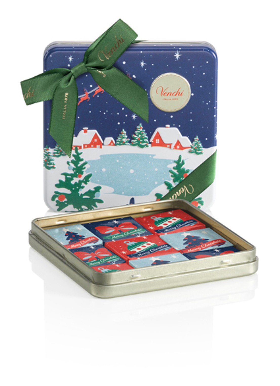 Venchi Christmas Vintage Dream chocolade in giftbox 63 gram - voorkant undefined