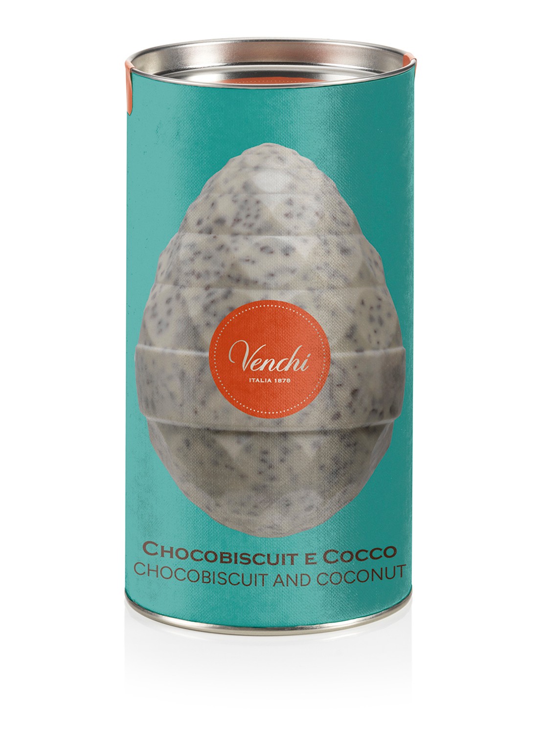 Venchi Coconut & Biscuit paaseieren 150 gram - voorkant undefined
