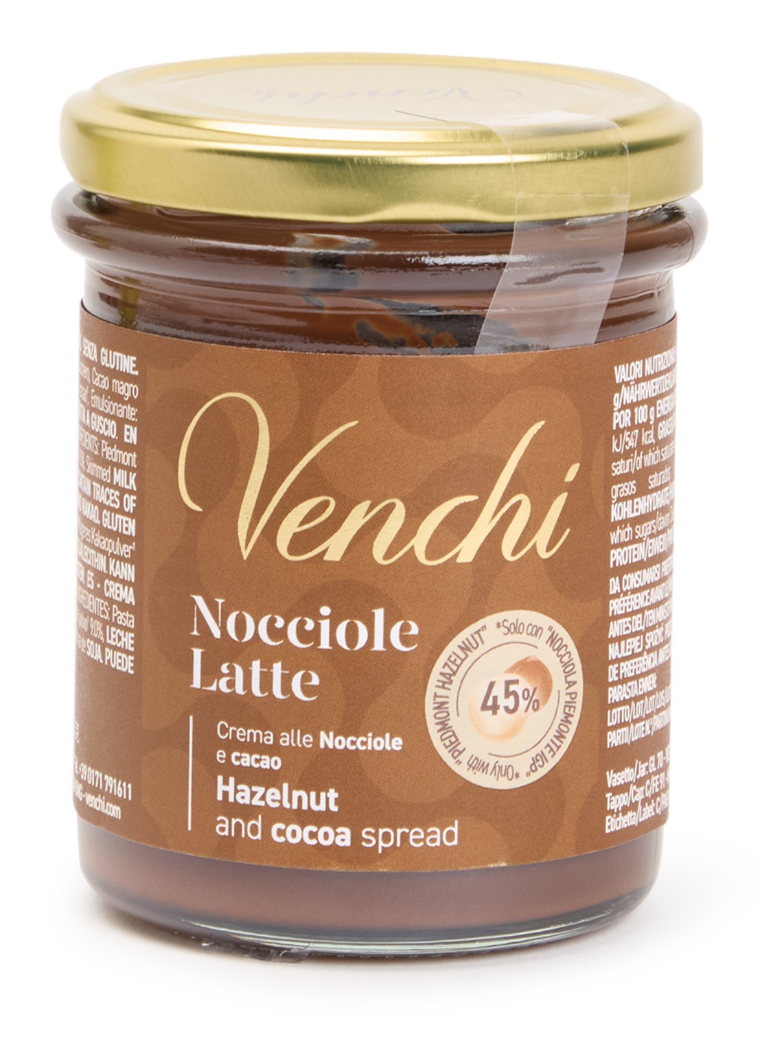 Venchi Hazelnootpasta 200 gram - voorkant undefined