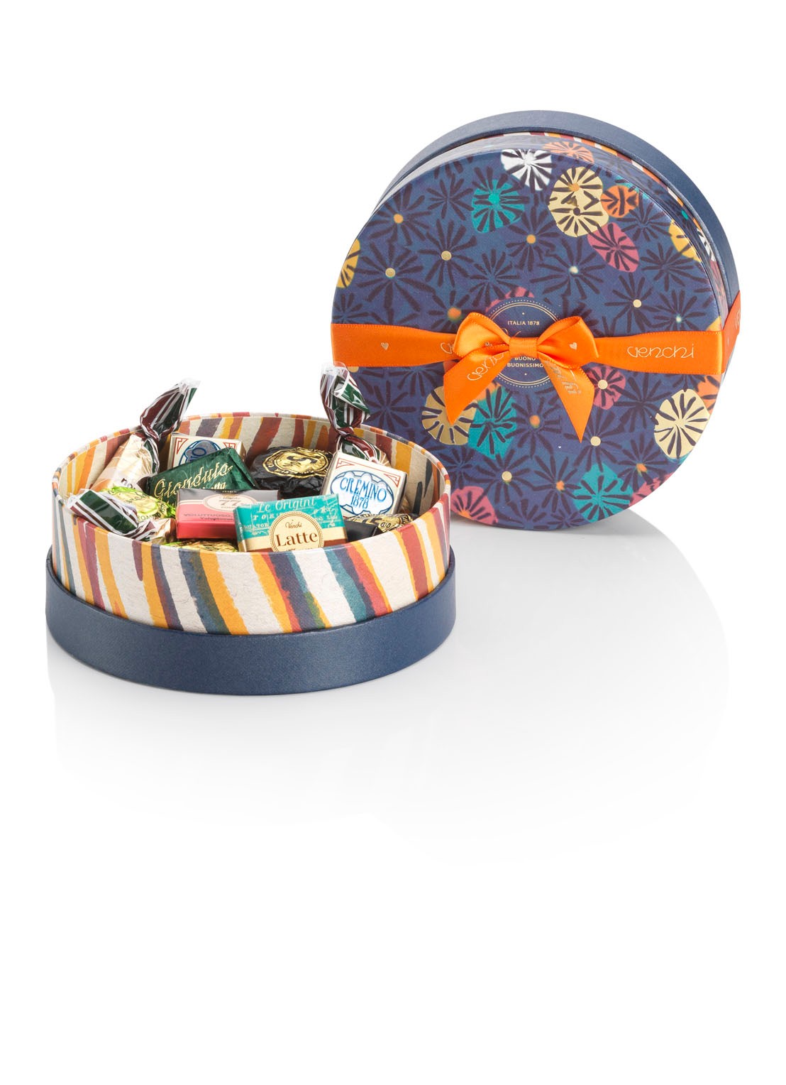 Venchi Murrine Small Hamper chocolade bonbons in geschenkverpakking - voorkant multicolor