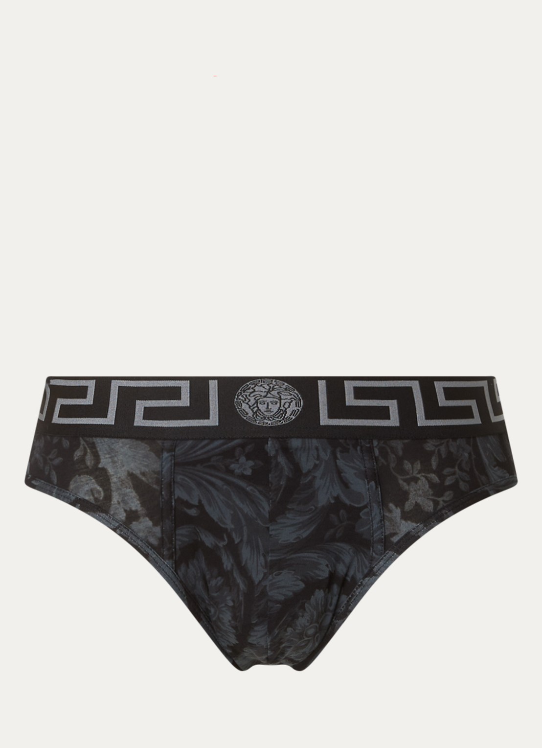 Versace Boxershort met logoband en print - voorkant 2 zwart