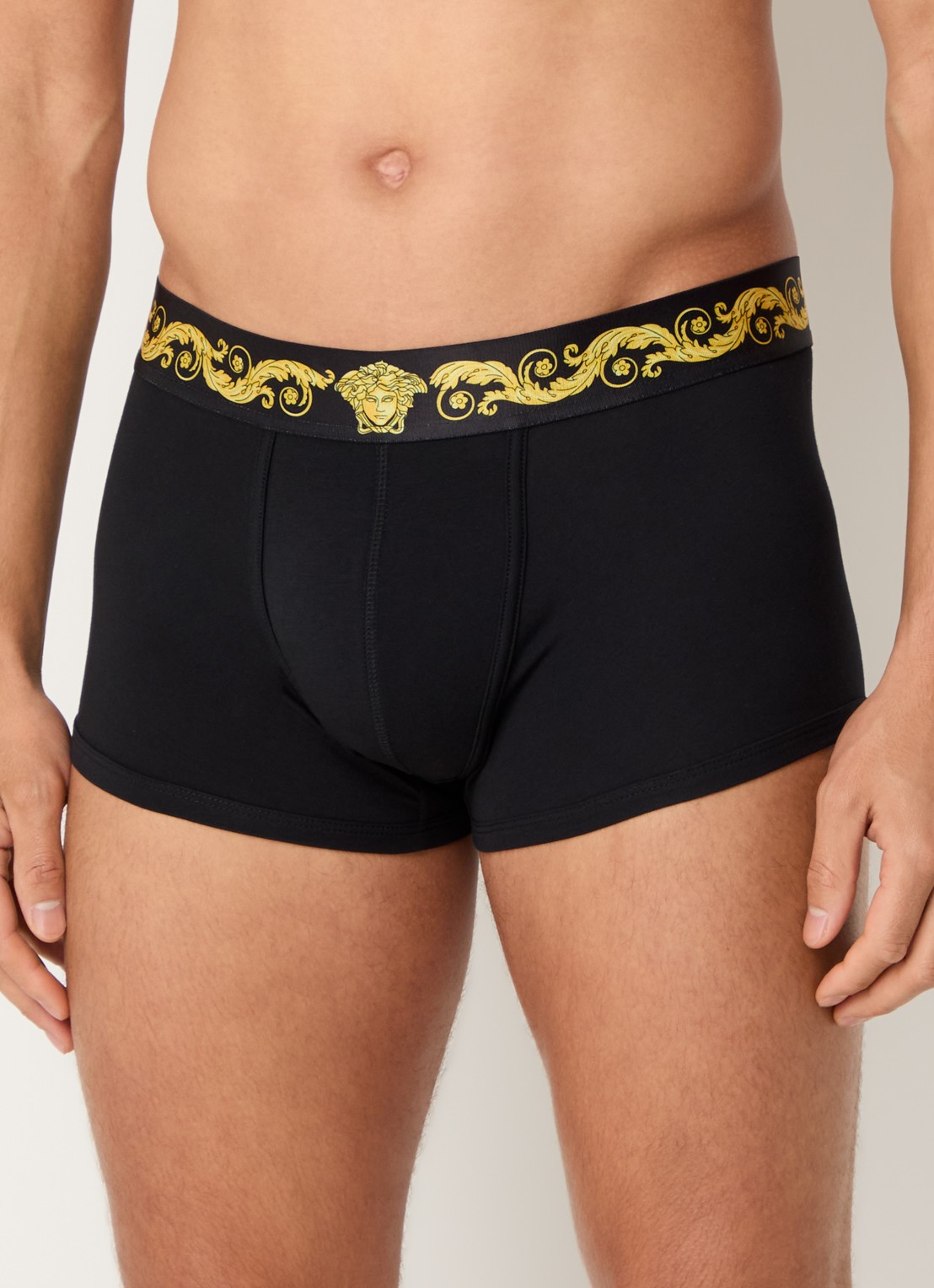 Versace Boxershort met logoband - voorkant 2 zwart