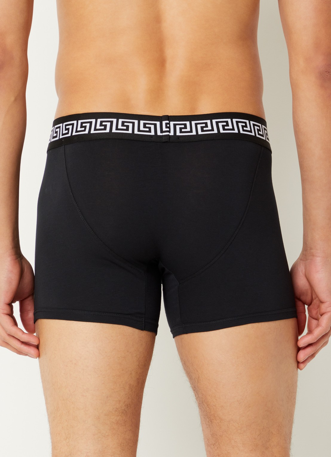 Versace Boxershort van katoen met logoband - achterkant 4 zwart