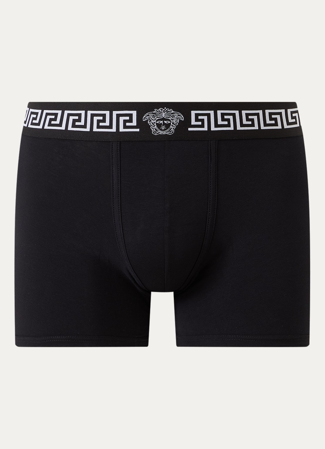Versace Boxershort van katoen met logoband - voorkant 2 zwart