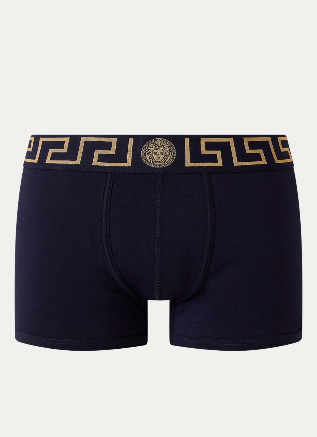 Versace Boxershorts met logoband - voorkant donkerblauw