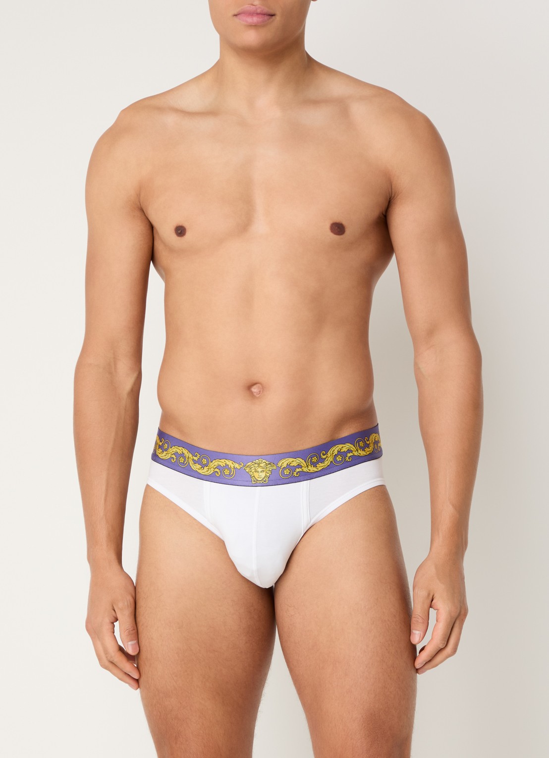 Versace Boxerslip met logoband - detail 4 wit