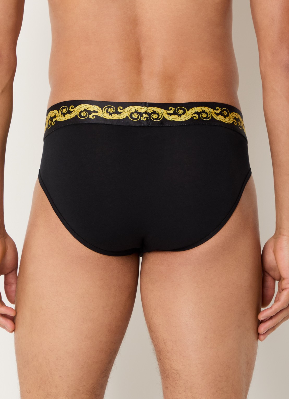 Versace Boxerslip met logoband - achterkant 3 zwart