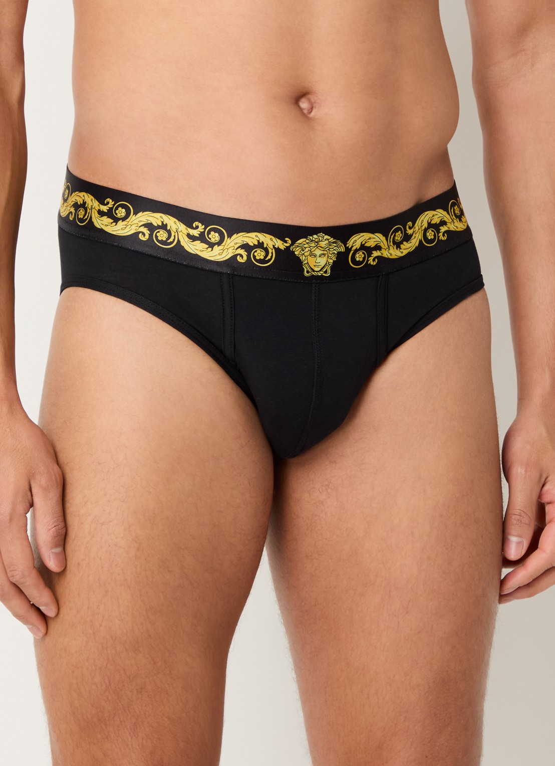 Versace Boxerslip met logoband - voorkant 2 zwart