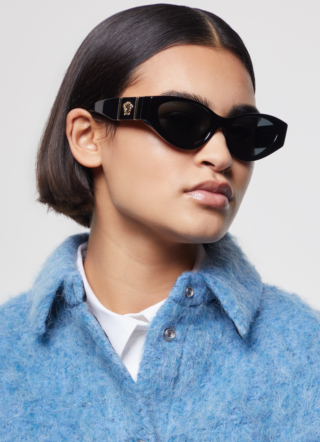 Versace Cat Eye zonnebril VE4454 - voorkant 2 zwart