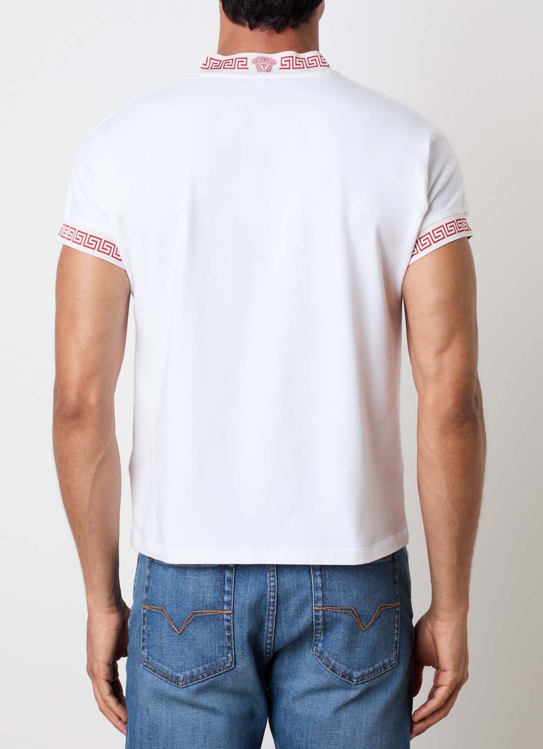 Versace Medusa Grace T-shirt met V-hals - achterkant wit