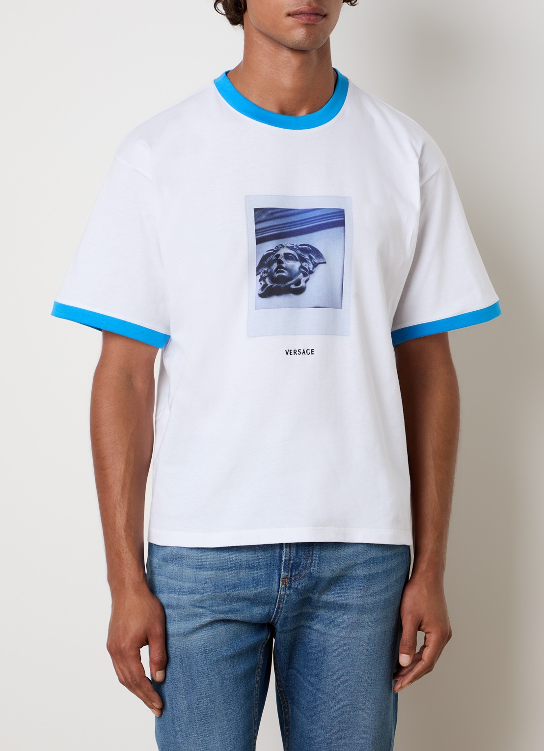 Versace Medusa T-shirt met print - detail 4 wit