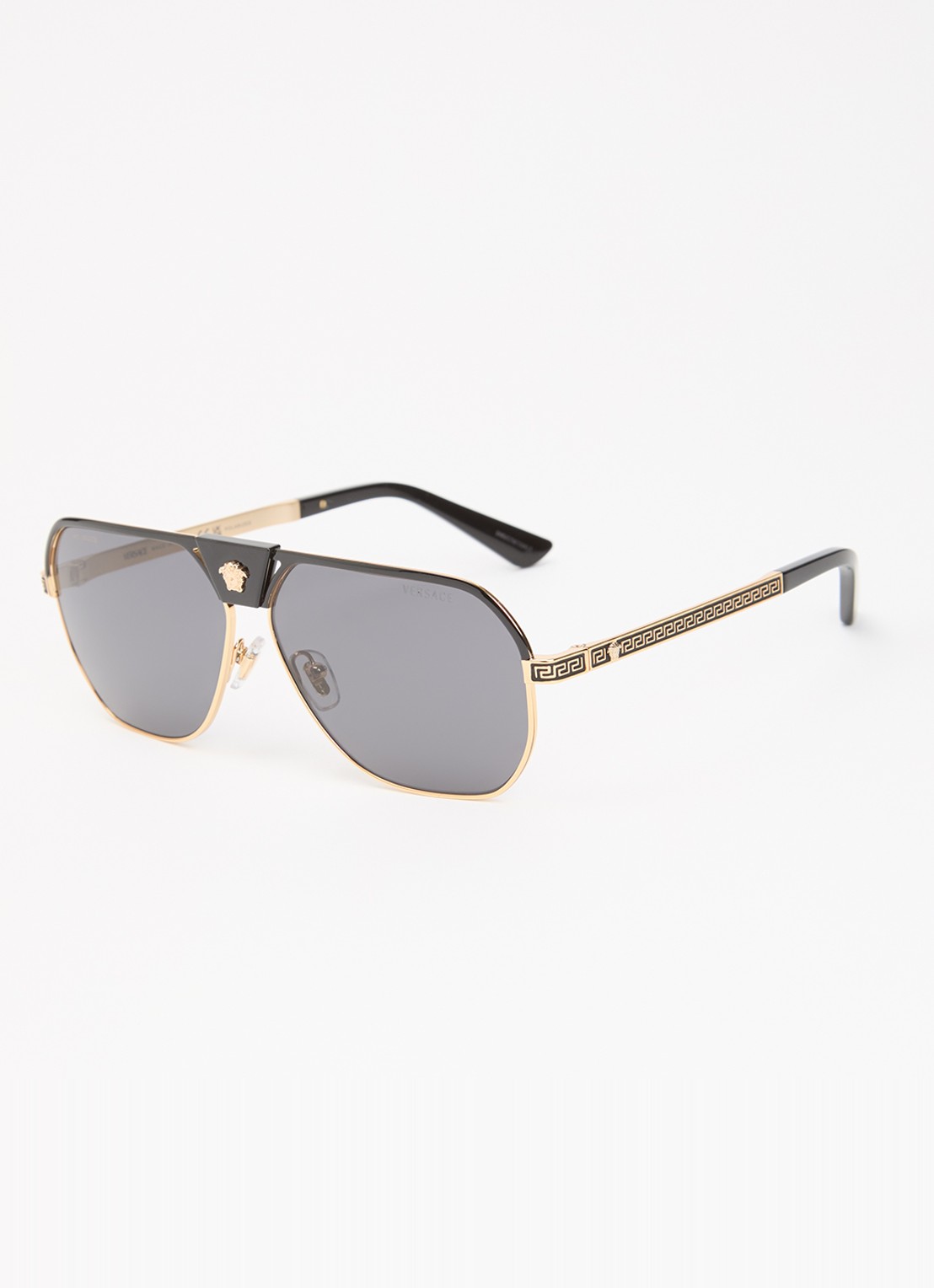 Versace Piloten zonnebril gepolariseerd VE2294 - voorkant 4 goud