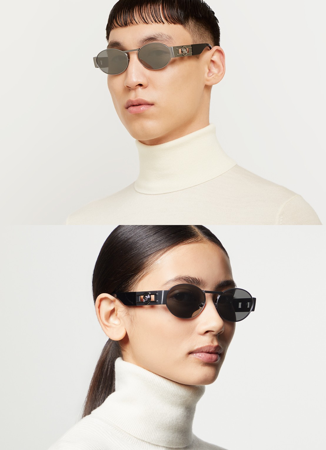 Versace Retro zonnebril VE2264 - voorkant 5 middengrijs