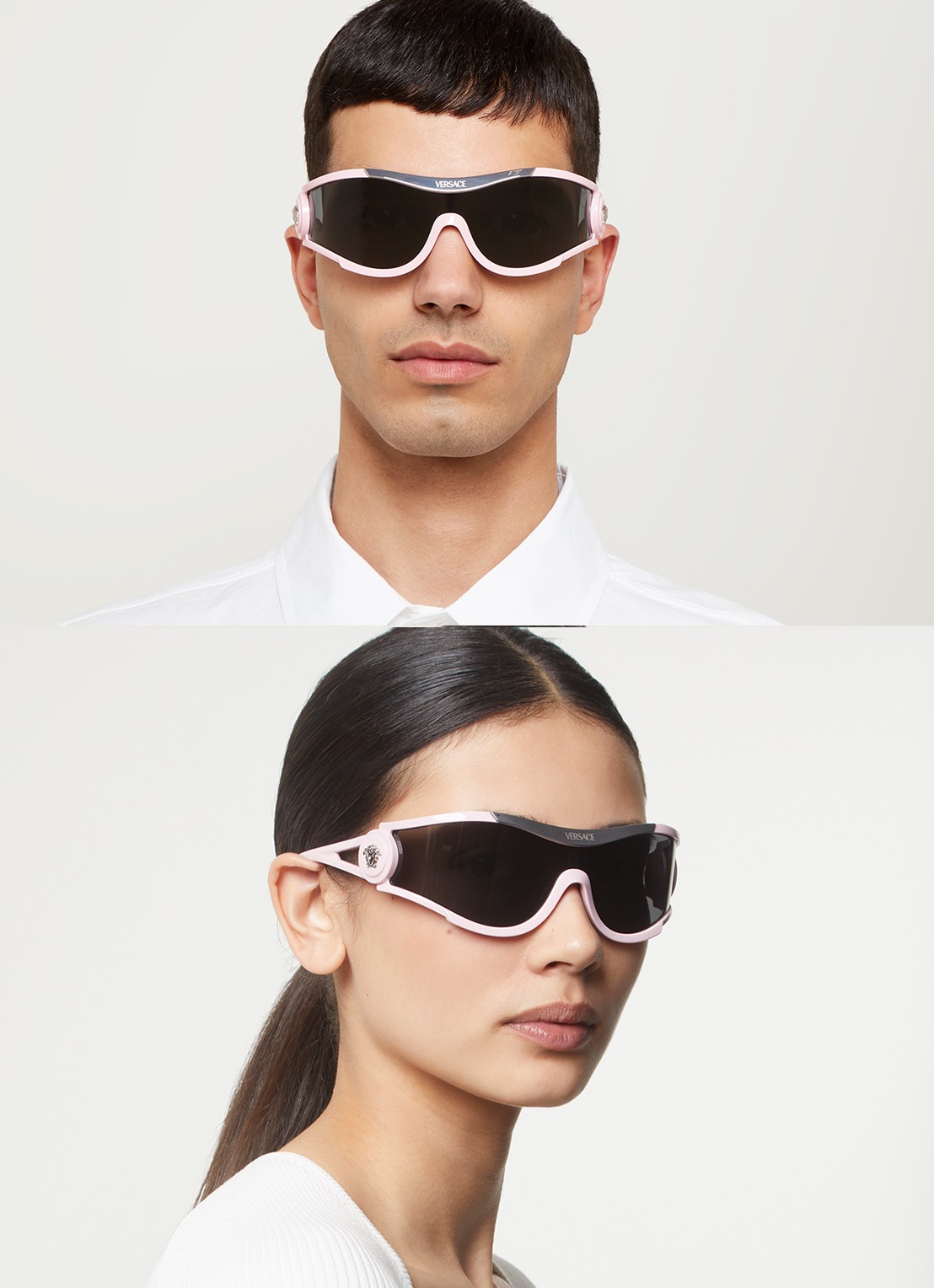 Versace Shield zonnebril VE4475 - voorkant 2 lichtroze