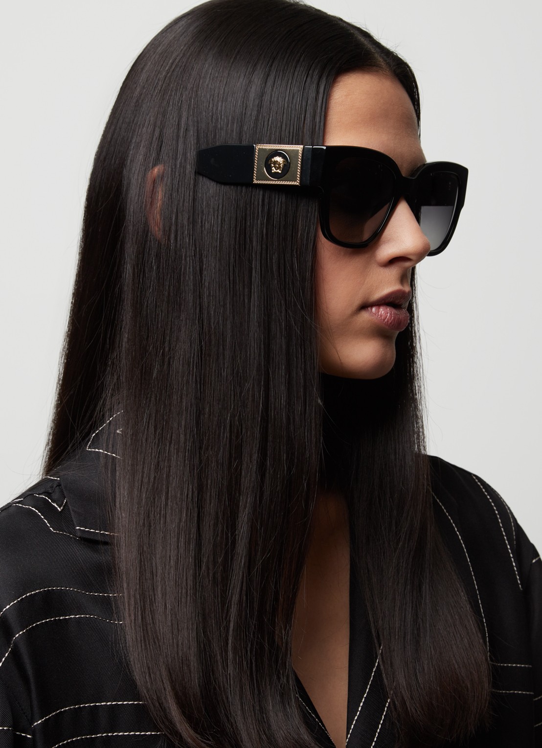 Versace Versace *VE4437U  BLK SHN GRY - voorkant 5 zwart