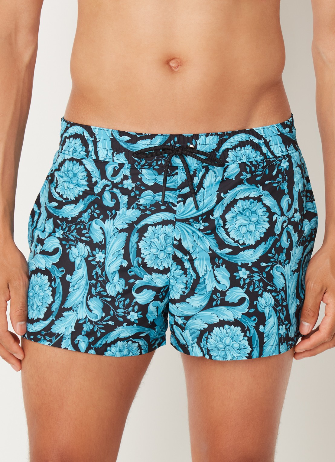 Versace Zwemshorts met print en steekzakken - detail 4 blauw