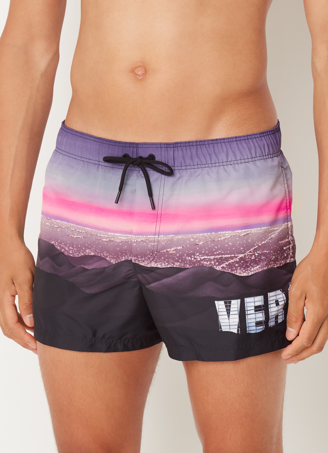 Versace Zwemshorts met print en steekzakken - detail 2 paars