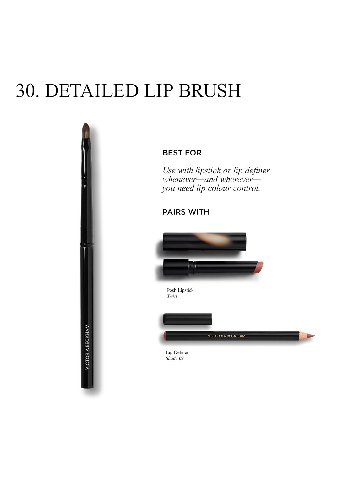 Victoria Beckham 30 Detailed Lip - lip penseel - detail 2 undefined