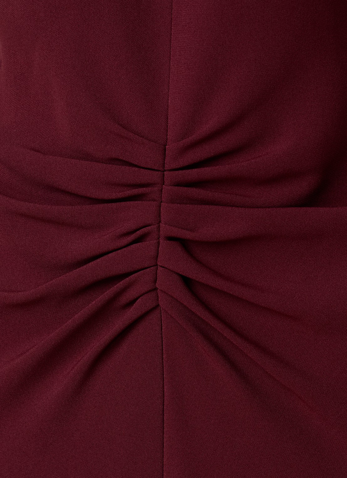 Victoria Beckham Bela midi jurk met gedrapeerd detail - detail 5 bordeauxrood