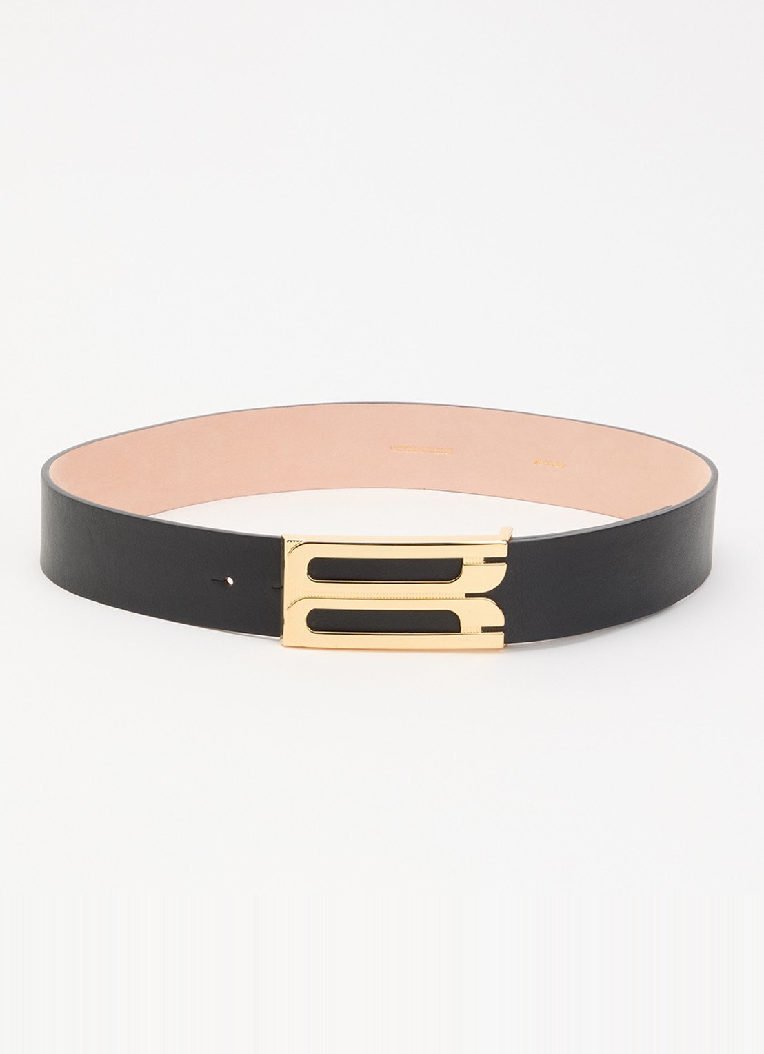 Victoria Beckham Dorian Frame riem van leer  - voorkant 2 zwart