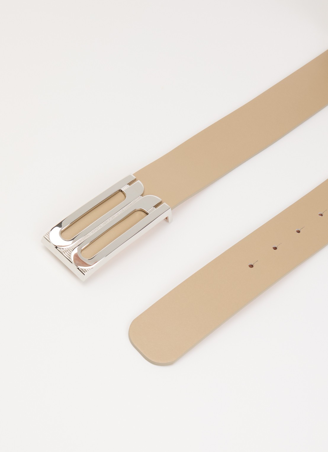 Victoria Beckham Dorian Frame riem van leer  - detail 2 beige