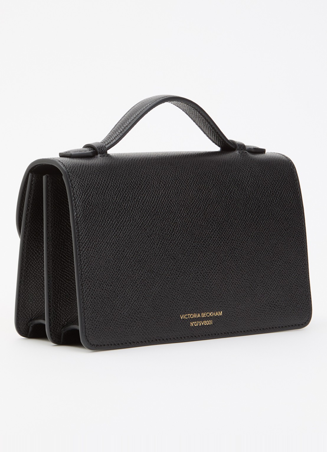 Victoria Beckham Dorian Small handtas van kalfsleer met afneembare schouderriem - achterkant zwart