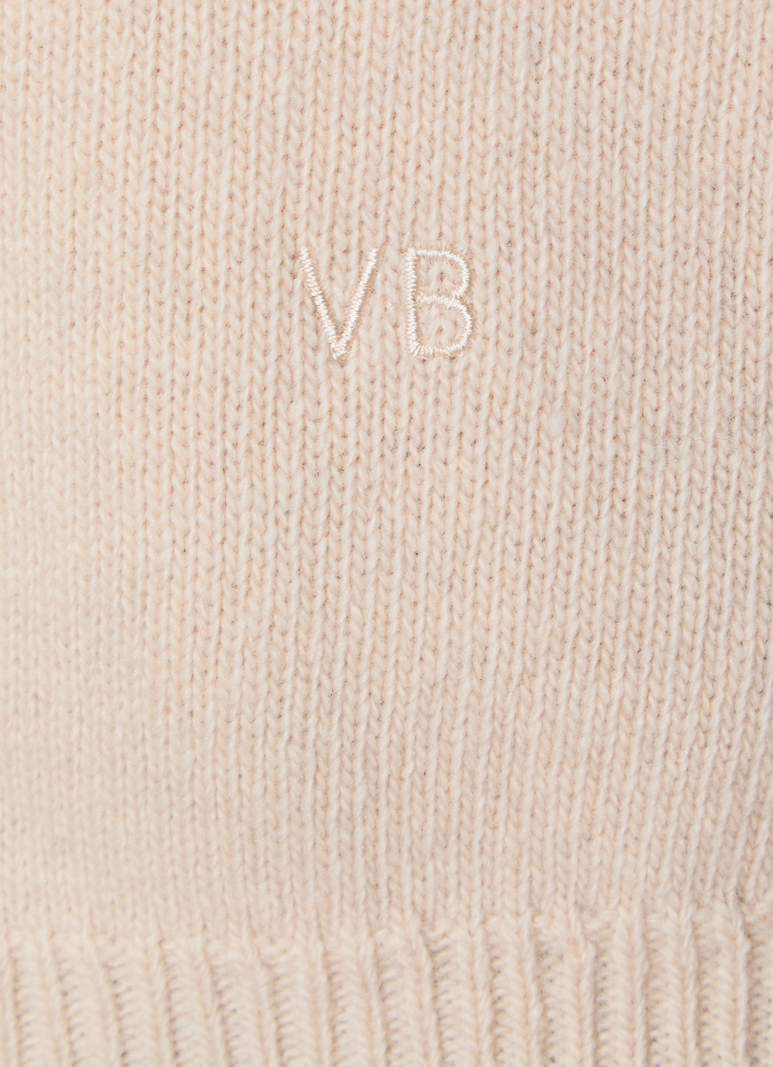 Victoria Beckham Fijngebreide trui in kasjmierblend  - detail 5 beige