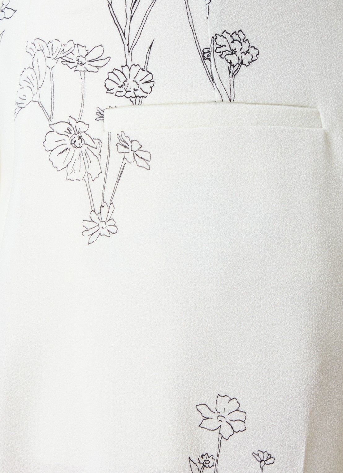 Victoria Beckham High waist tapered fit pantalon met bloemenprint - detail 5 gebroken wit