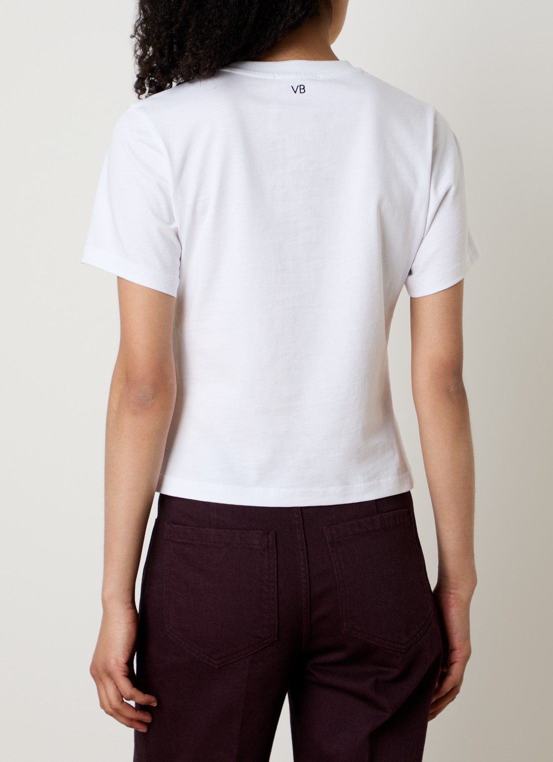 Victoria Beckham Jamie T-shirt met ronde hals - achterkant wit