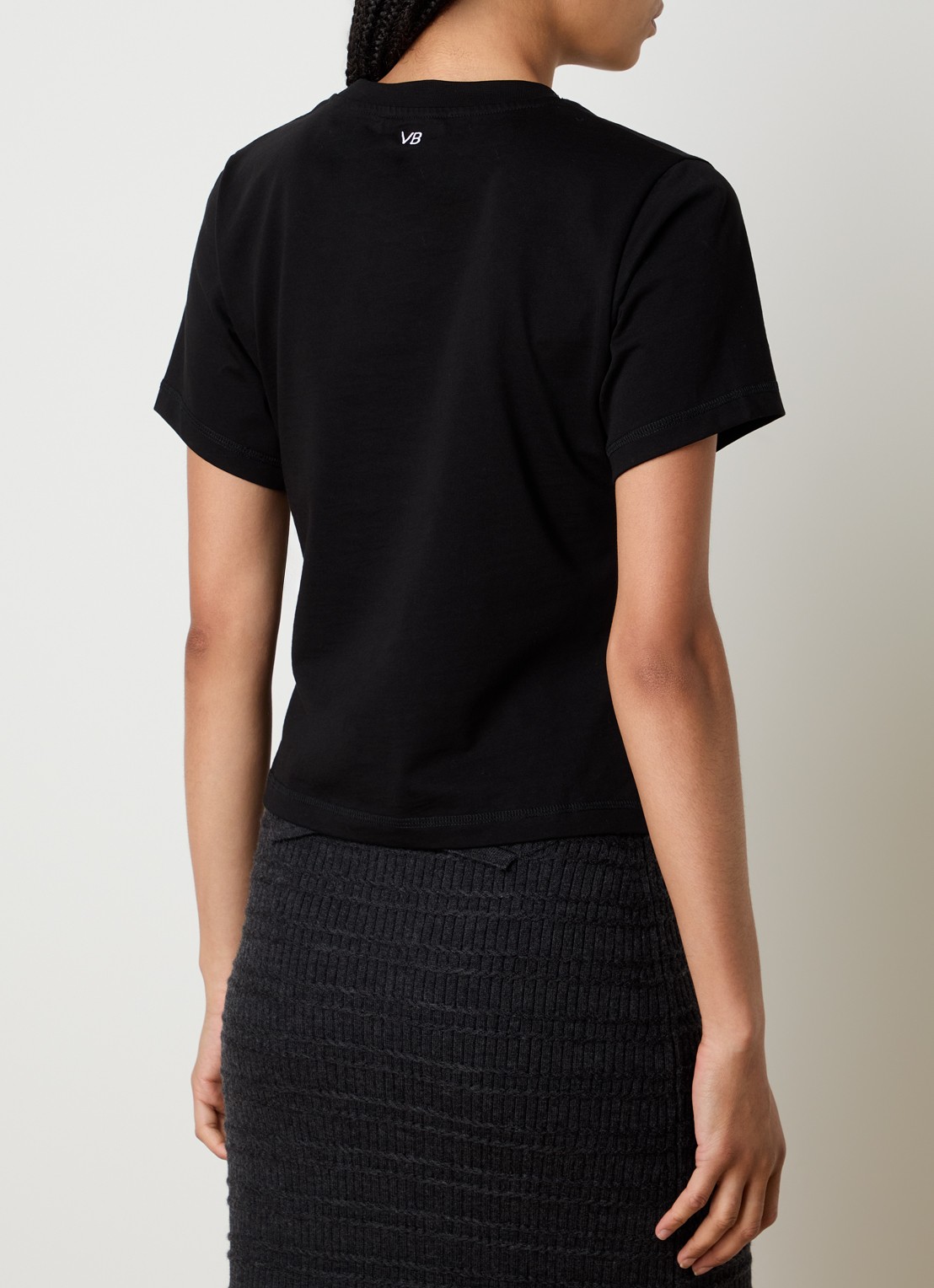 Victoria Beckham Jamie T-shirt met ronde hals - achterkant zwart