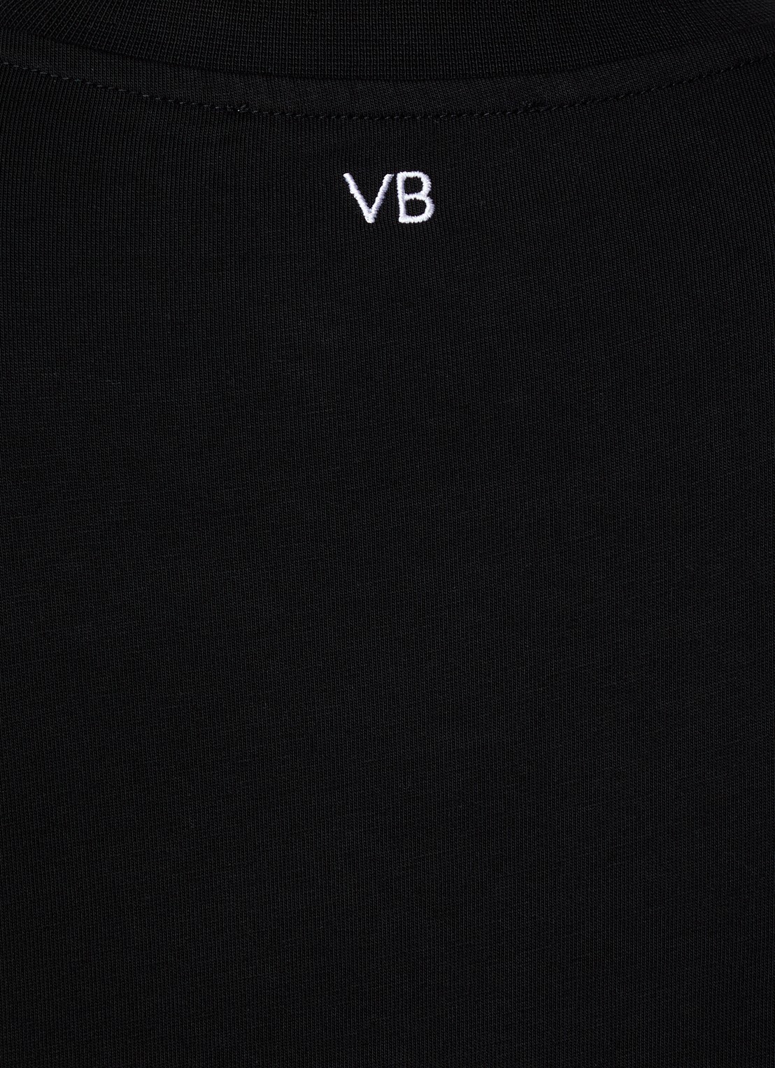 Victoria Beckham Jamie T-shirt met ronde hals - detail 5 zwart