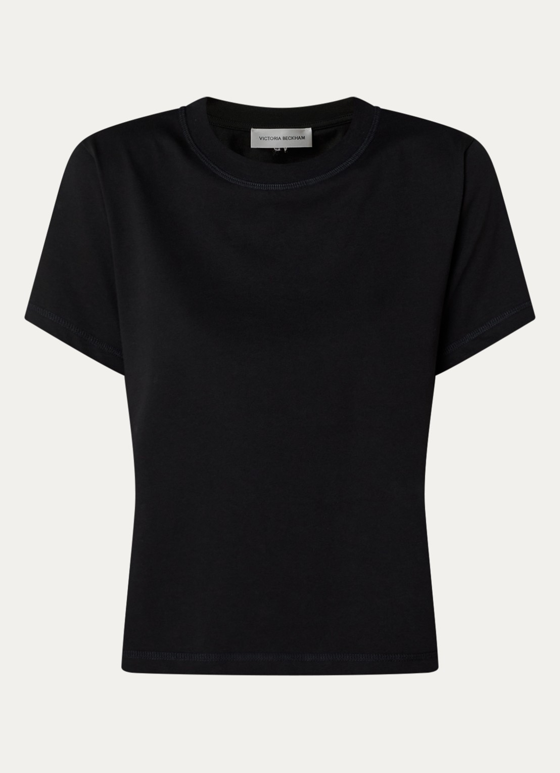 Victoria Beckham Jamie T-shirt met ronde hals - voorkant 2 zwart
