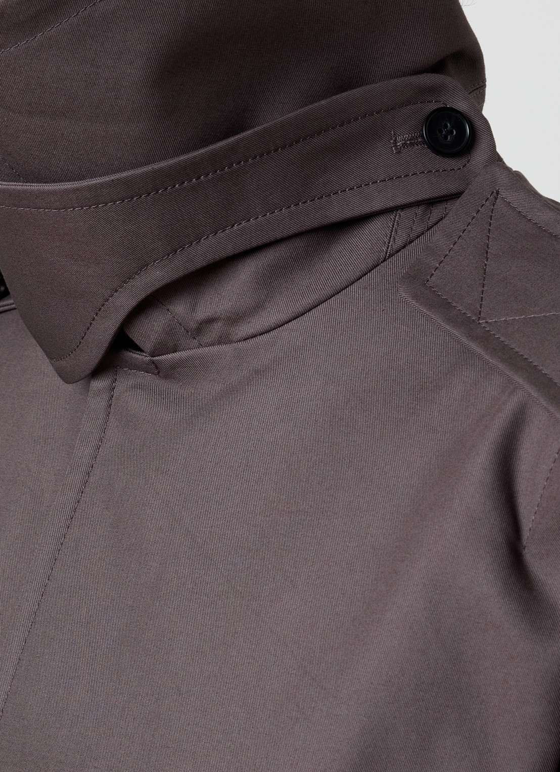 Victoria Beckham Philippa trenchcoat met strikceintuur - detail 5 antraciet