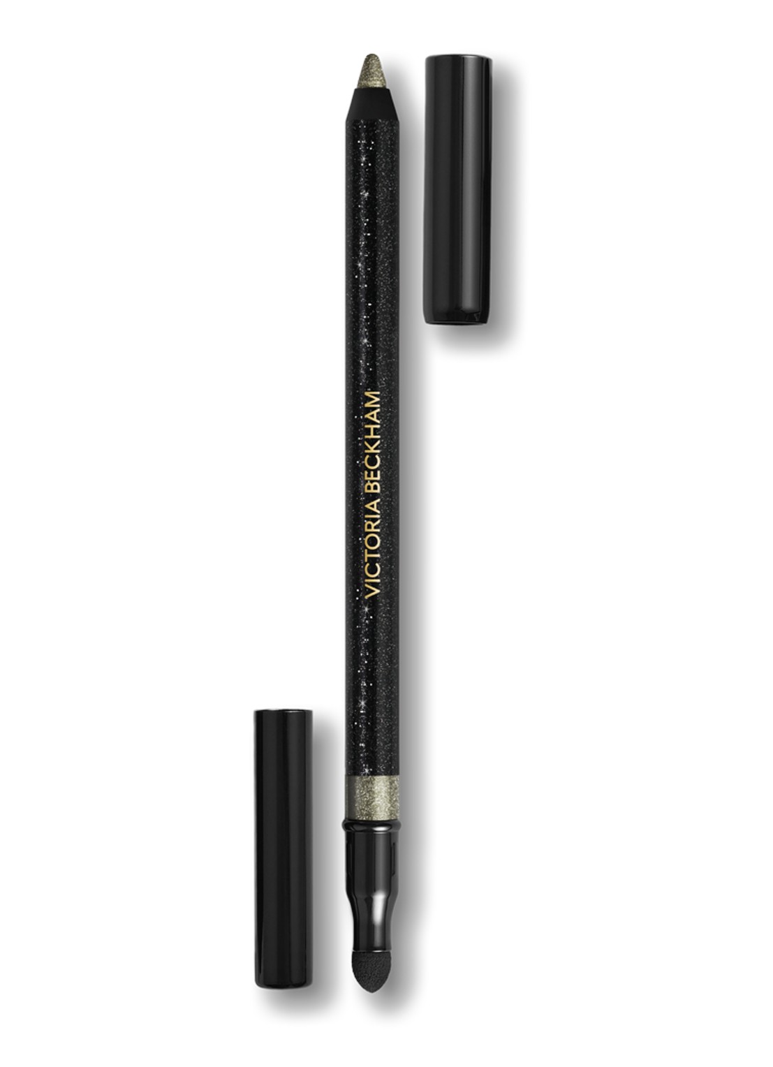 Victoria Beckham Satin Kajal Liner - oogpotlood - voorkant sequin green