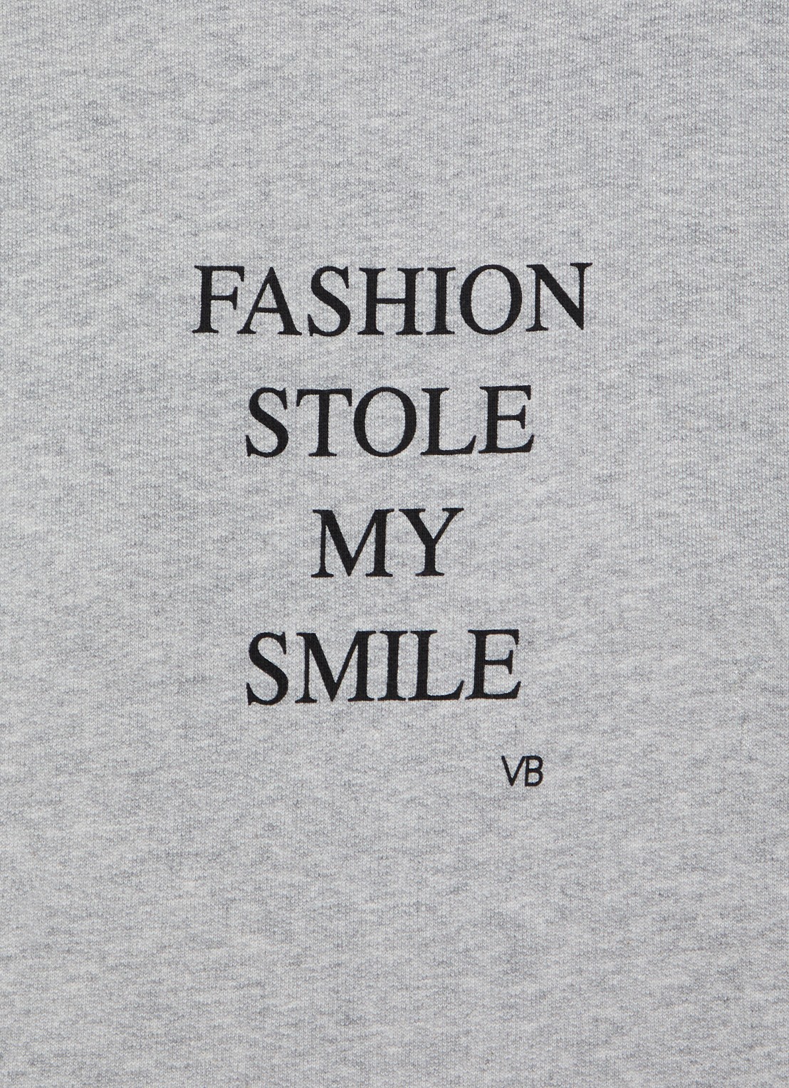 Victoria Beckham Slogan sweater met gemêleerd dessin en print - detail 2 grijsmele