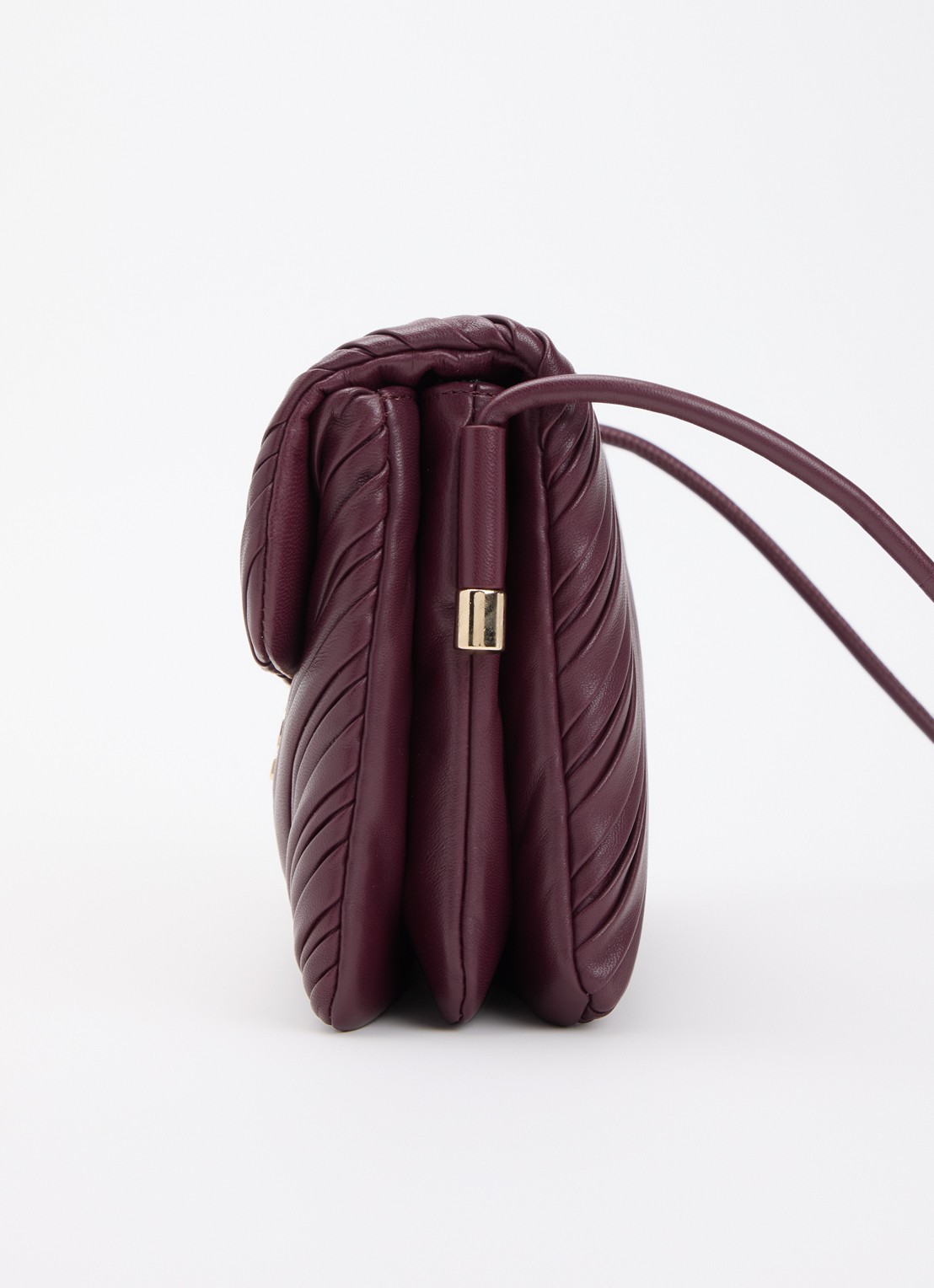 Victoria Beckham Soft Dorian schoudertas van kalfsleer - detail 3 bordeauxrood